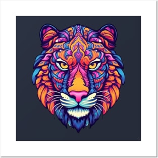 tiger Mandala Animal Ilustration Posters and Art